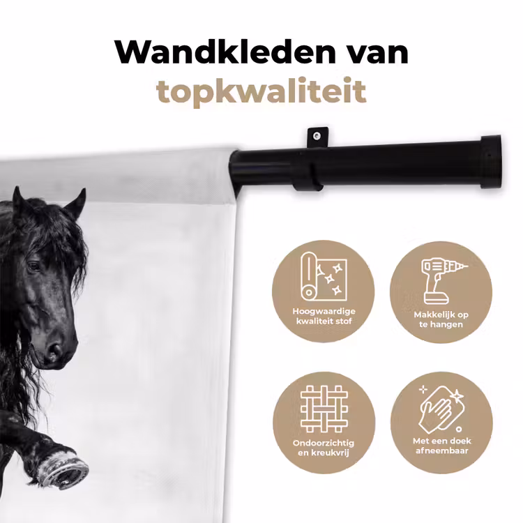 Wandkleed - Fries - Hengst - Modern — 3