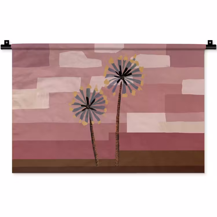Wandkleed - Illustratie - Bloemen - Vlakken - Abstract — 1