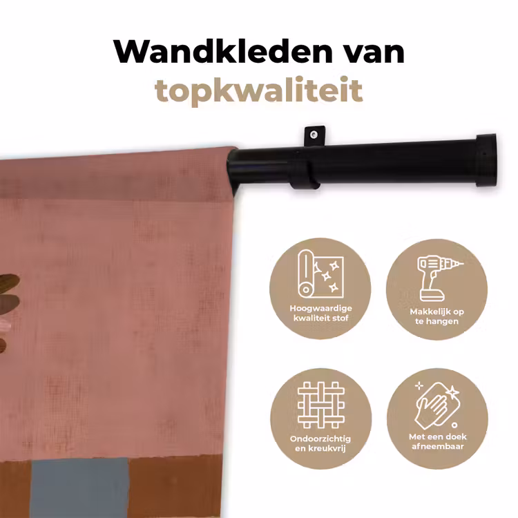 Wandkleed - Illustratie - Vogel - Vlakken - Kleurrijk — 3