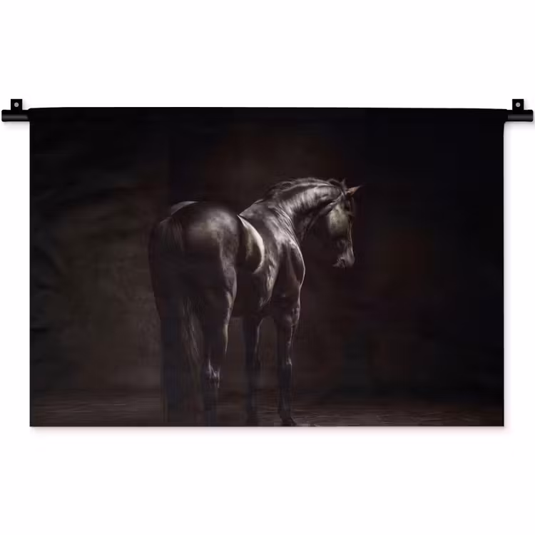Wandkleed - Krachtig - Paard - Donker — 1