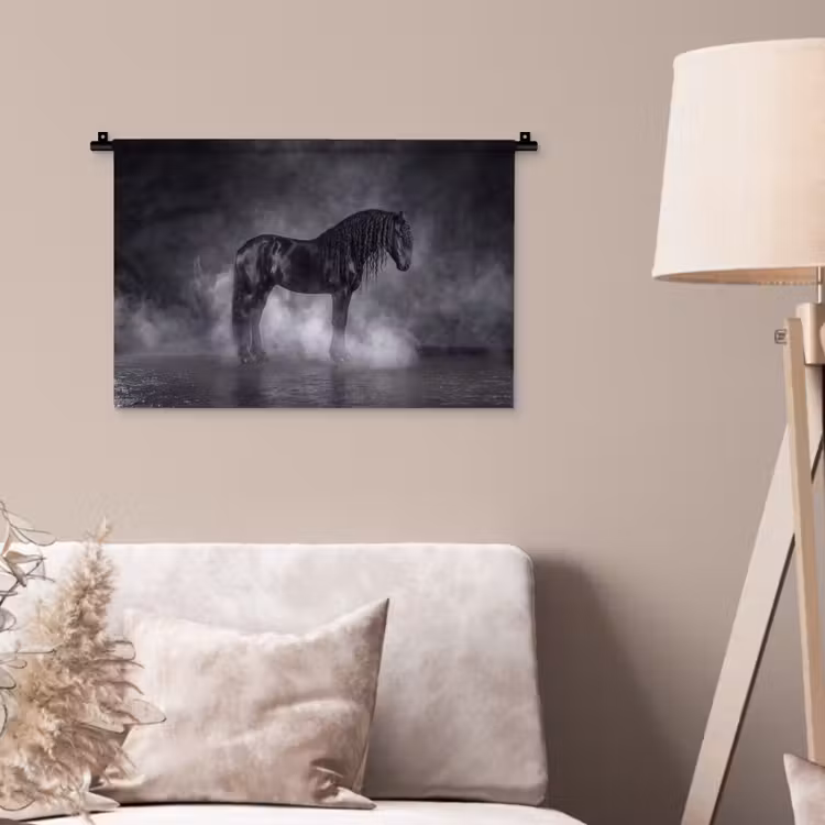 Wandkleed - Paard - Magisch - Zwart — 2
