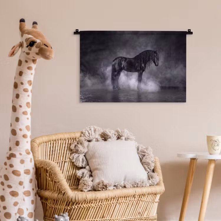Wandkleed - Paard - Magisch - Zwart — 5