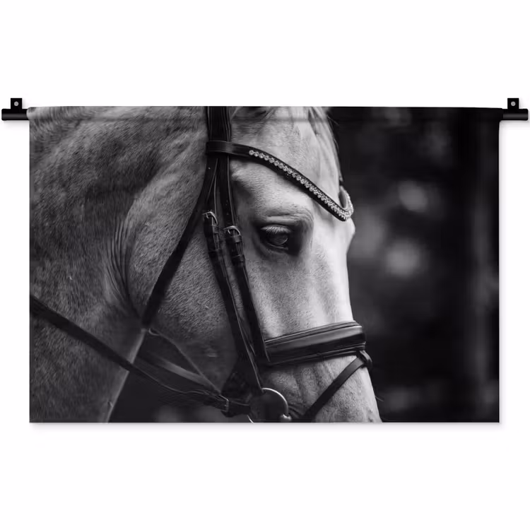 Wandkleed - Paard - Schimmel - Portret — 1