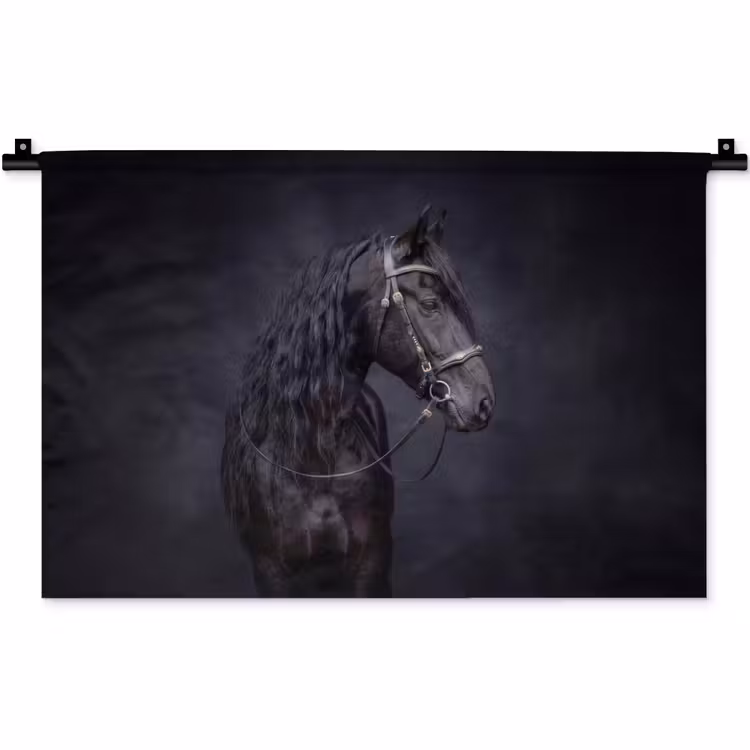 Wandkleed - Portret - Paard - Donker — 1