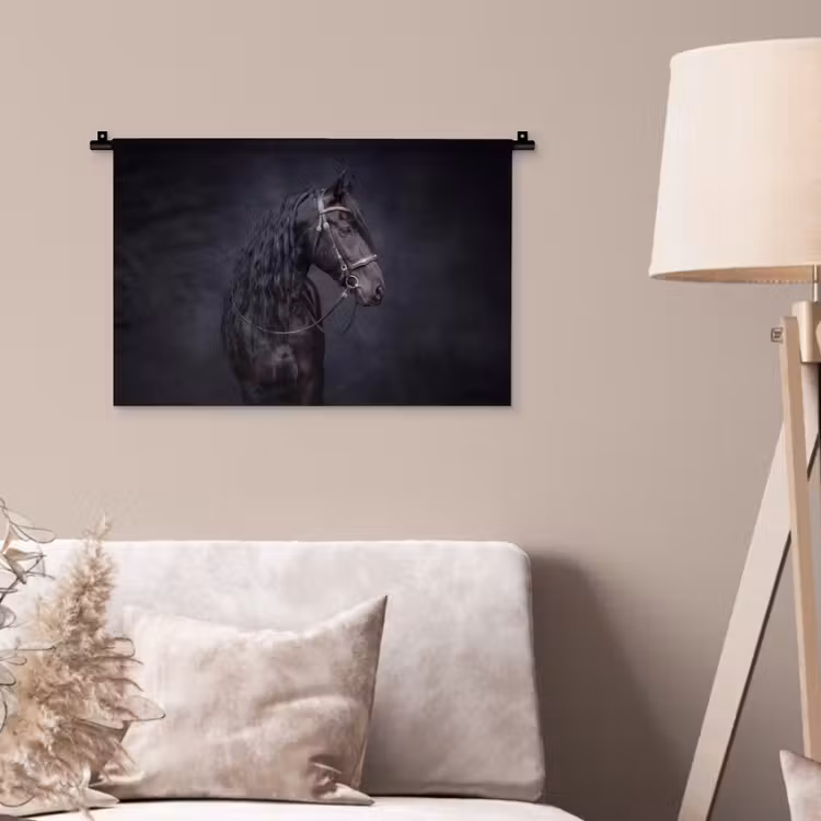 Wandkleed - Portret - Paard - Donker — 2