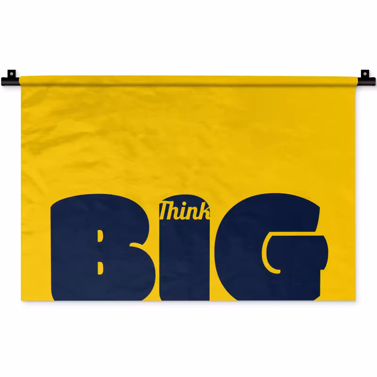 Wandkleed - Geel - Think big - Grafisch — 1