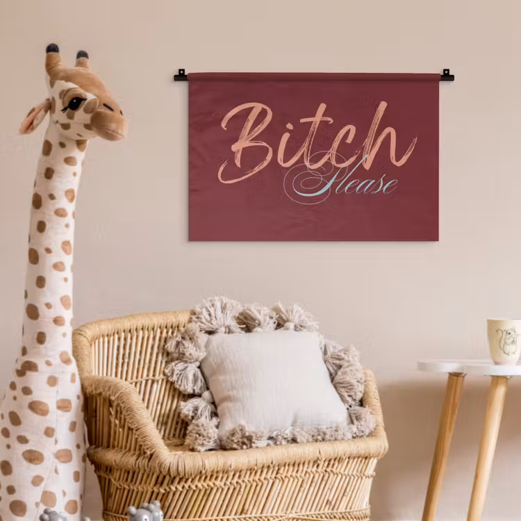 Wandkleed - Bitch please - Rood - Blauw — 5