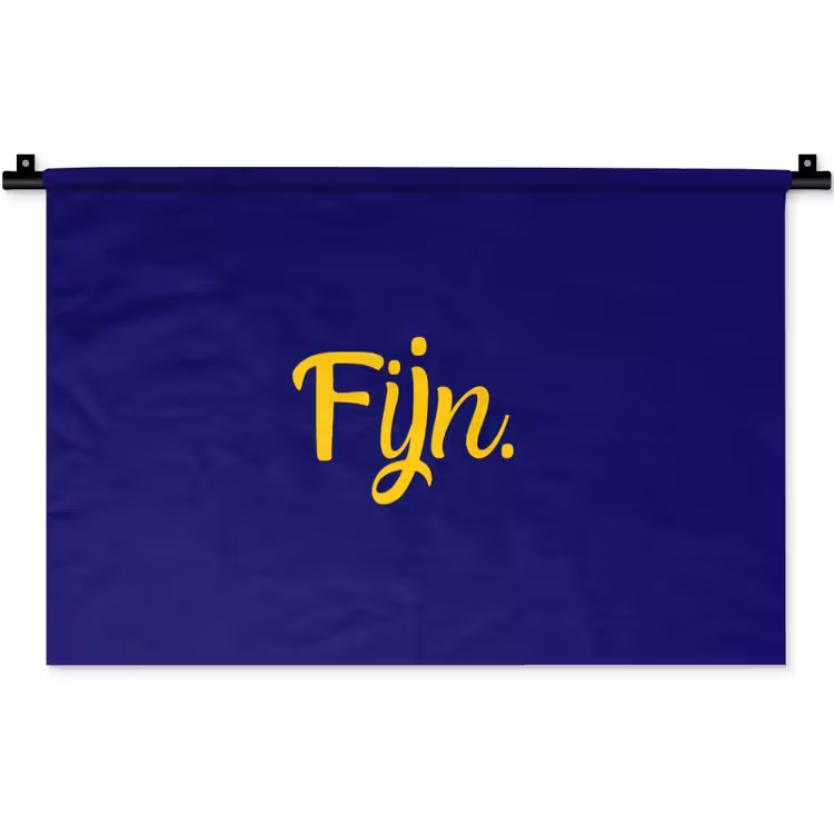 Wandkleed - Blauw - Geel - Fijn — 1