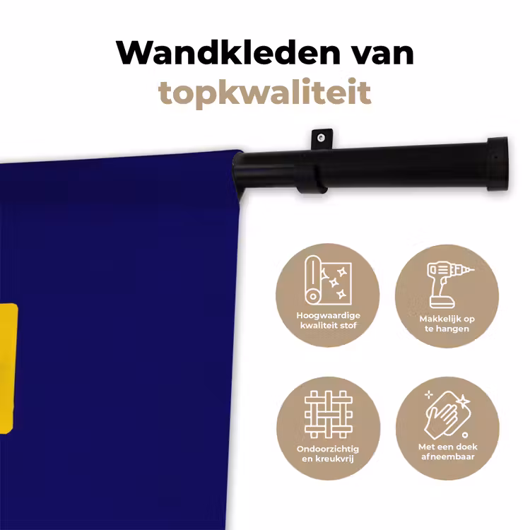 Wandkleed - Blauw - Geel - OH - Schaduw — 3