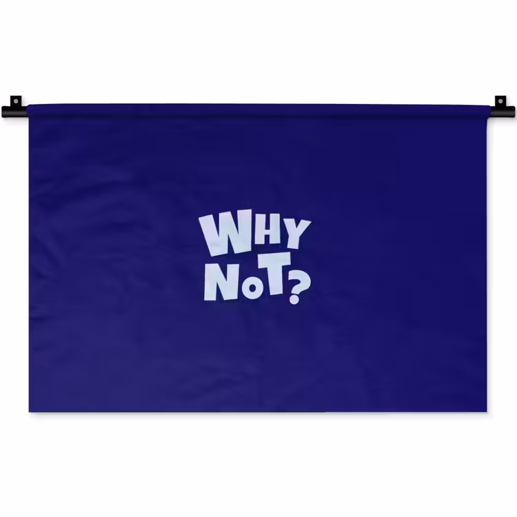 Wandkleed - Blauw - Why not - Minimalistisch — 1