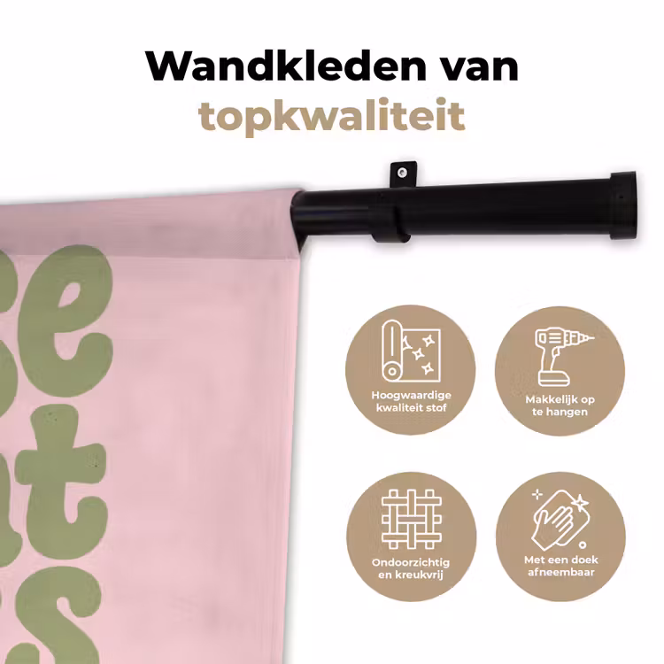 Wandkleed - Chase greatness - Groen - Roze - Retro — 3