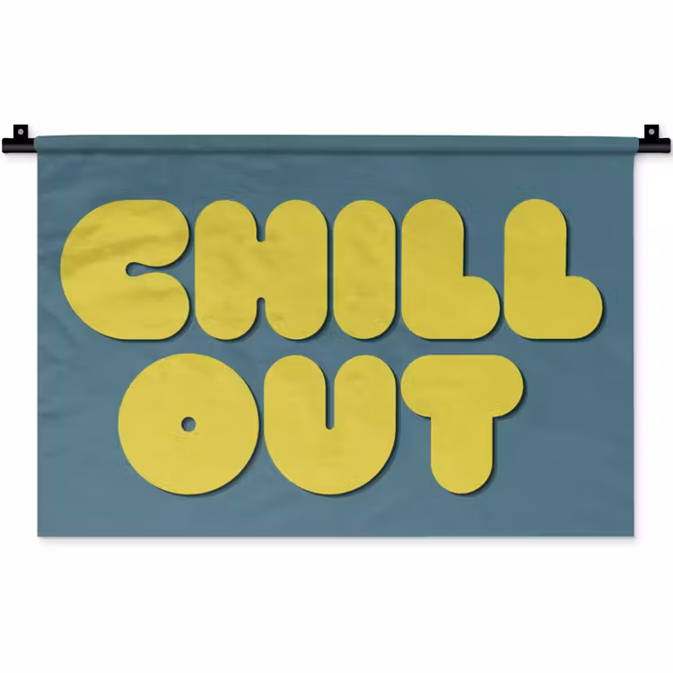 Wandkleed - Chill out - Geel - Blauw — 1