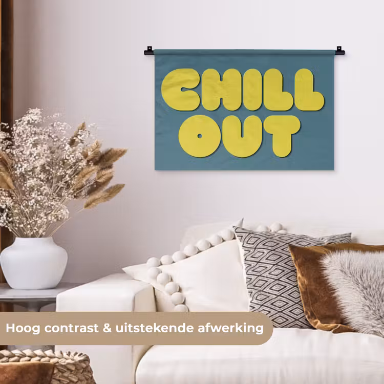 Wandkleed - Chill out - Geel - Blauw — 4
