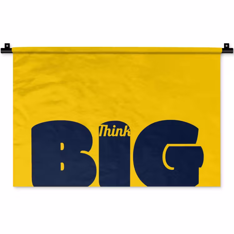 Wandkleed - Geel - Think big - Grafisch — 1