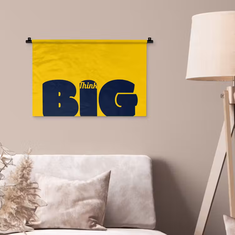 Wandkleed - Geel - Think big - Grafisch — 2