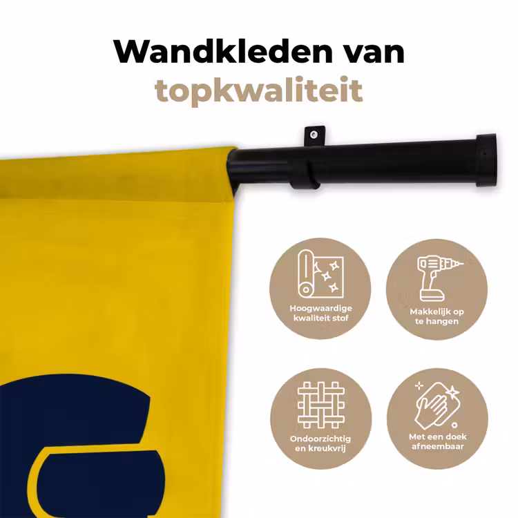 Wandkleed - Geel - Think big - Grafisch — 3