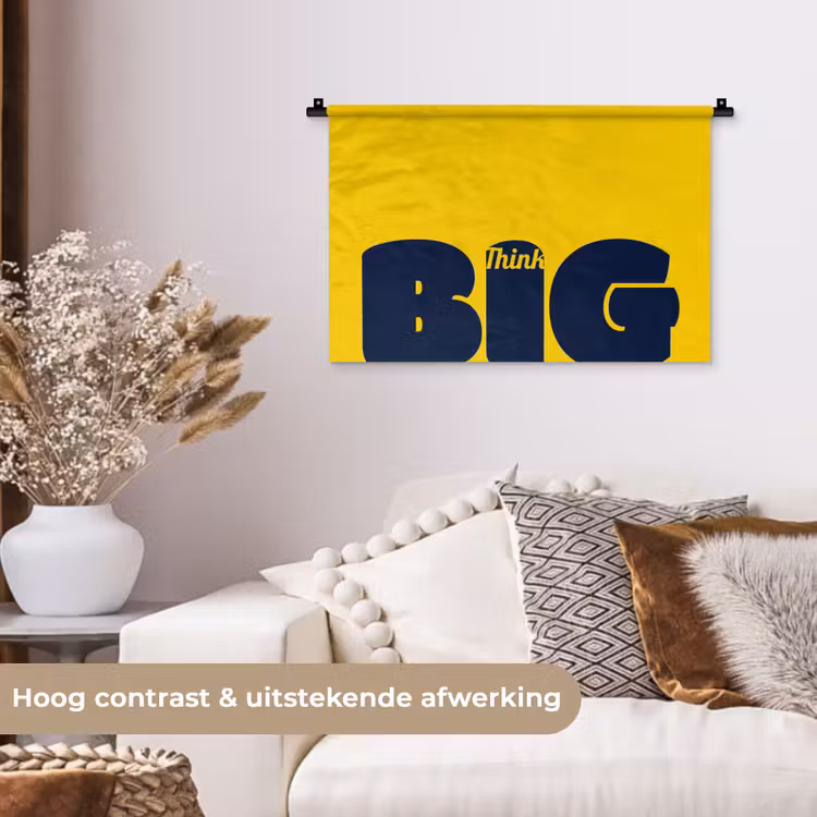 Wandkleed - Geel - Think big - Grafisch — 4