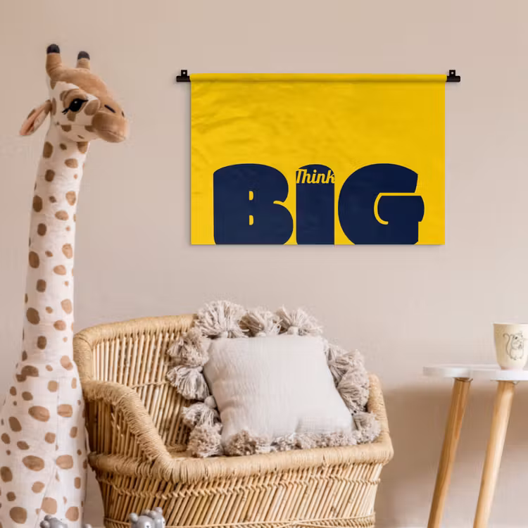 Wandkleed - Geel - Think big - Grafisch — 5