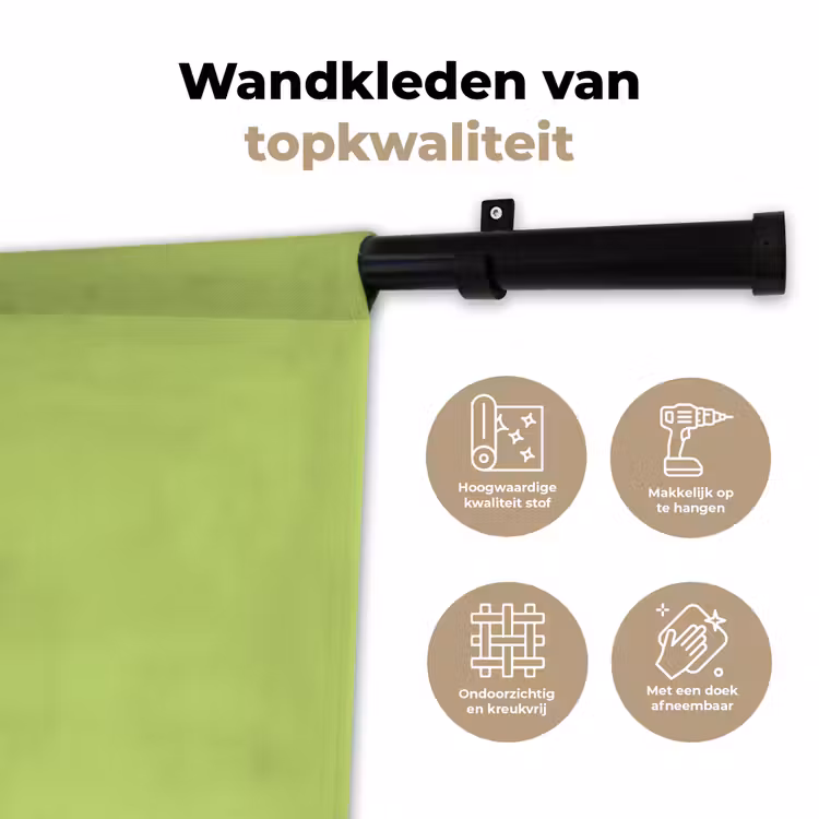 Wandkleed - Grl pwr - Groen - Rood - 3D — 3
