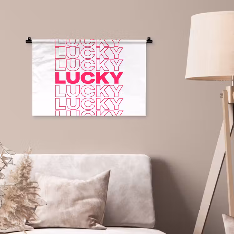 Wandkleed - Lucky - Roze - Patroon — 2