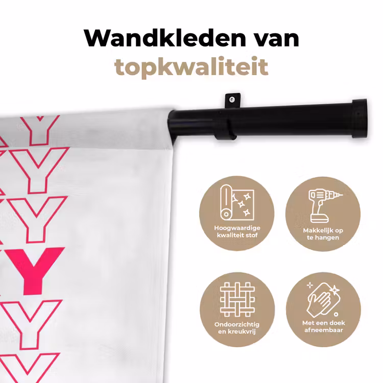 Wandkleed - Lucky - Roze - Patroon — 3