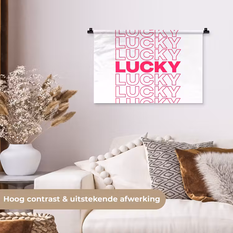 Wandkleed - Lucky - Roze - Patroon — 4