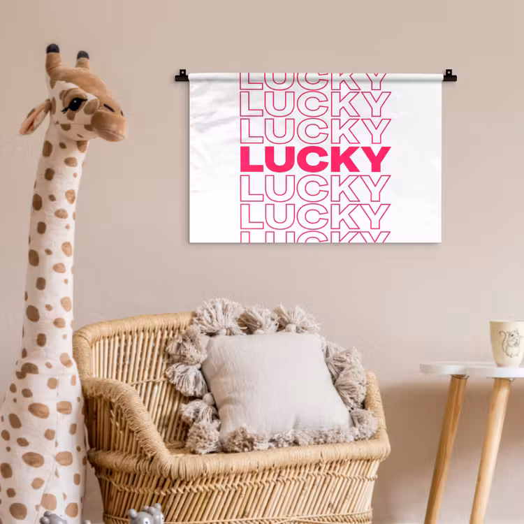Wandkleed - Lucky - Roze - Patroon — 5