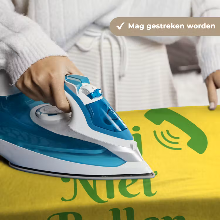 Wandkleed - Mij niet bellen - Telefoon - Geel — 6