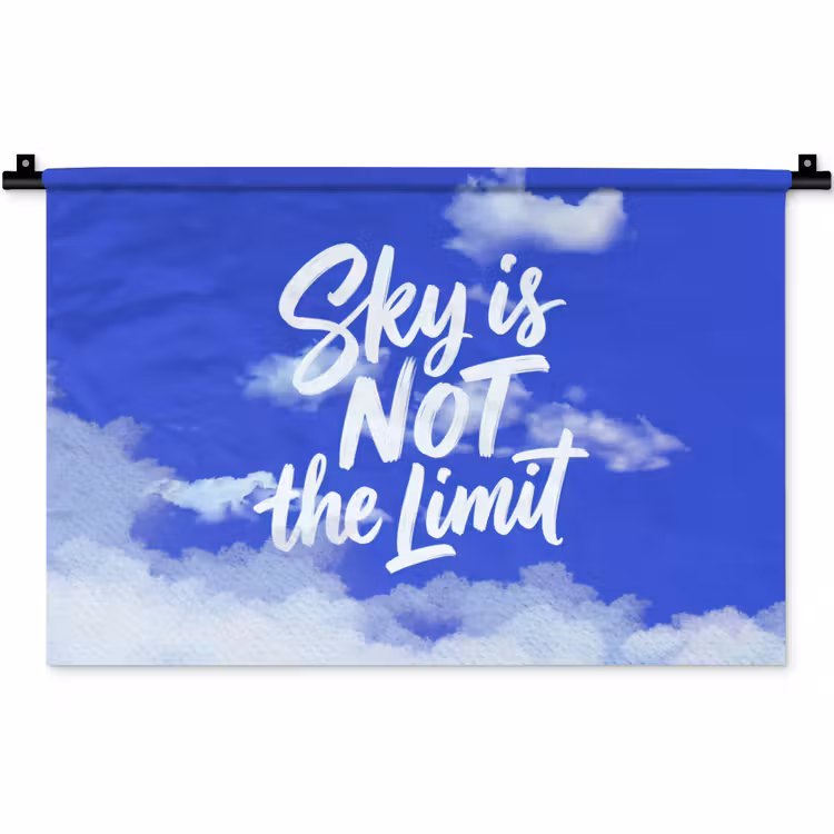 Wandkleed - Sky is not the limit - Blauwe lucht - Wolken — 1