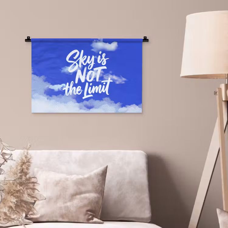 Wandkleed - Sky is not the limit - Blauwe lucht - Wolken — 2