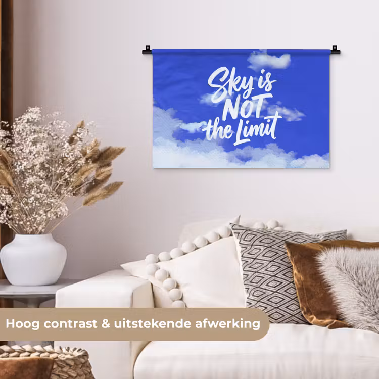 Wandkleed - Sky is not the limit - Blauwe lucht - Wolken — 4