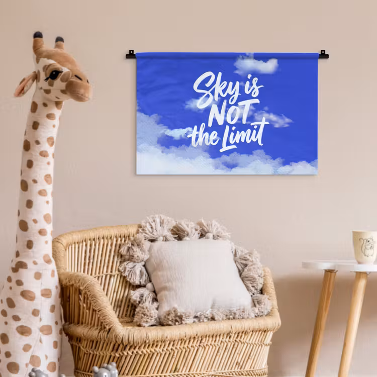 Wandkleed - Sky is not the limit - Blauwe lucht - Wolken — 5