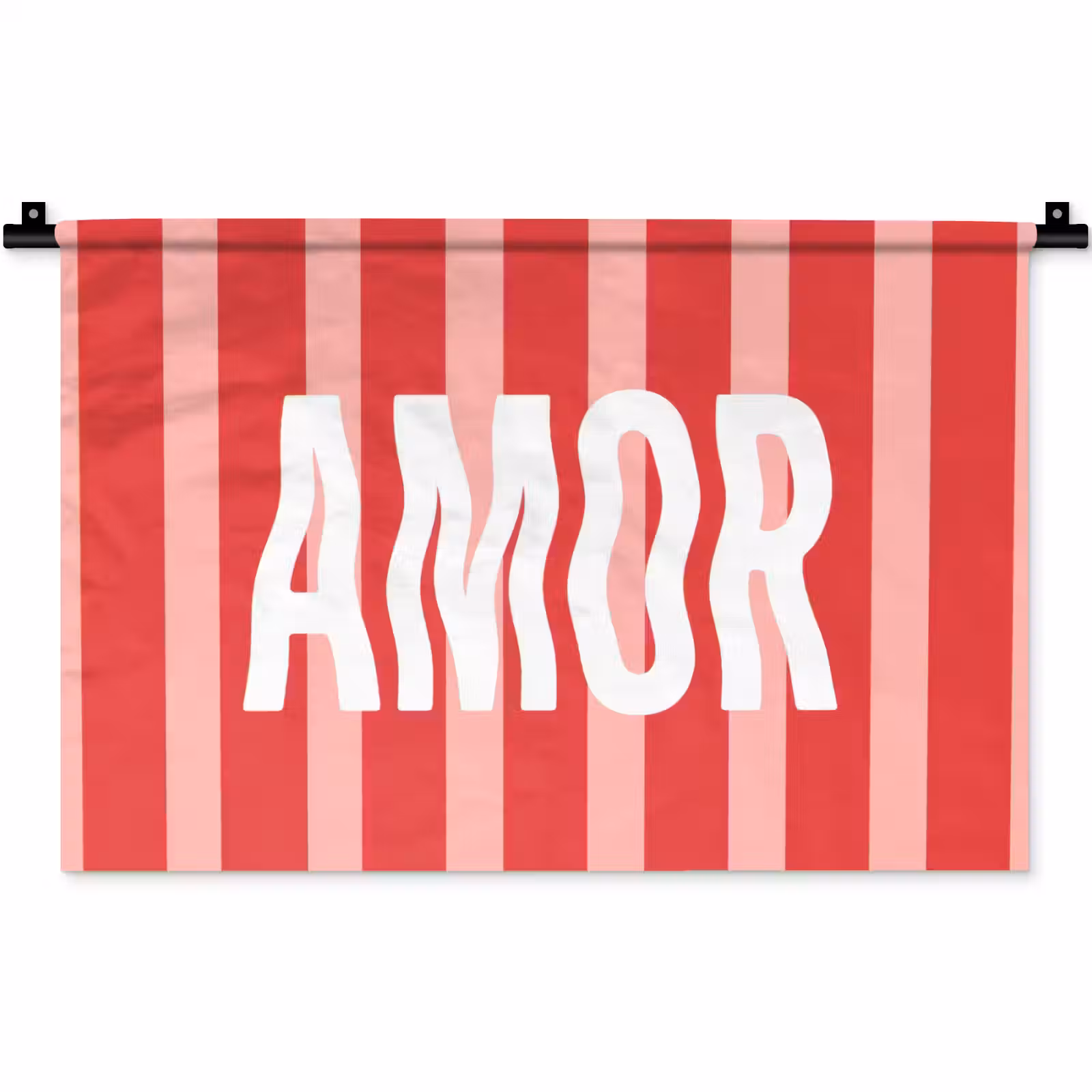 Wandkleed - Amor - Strepen - Rood - Roze — 1