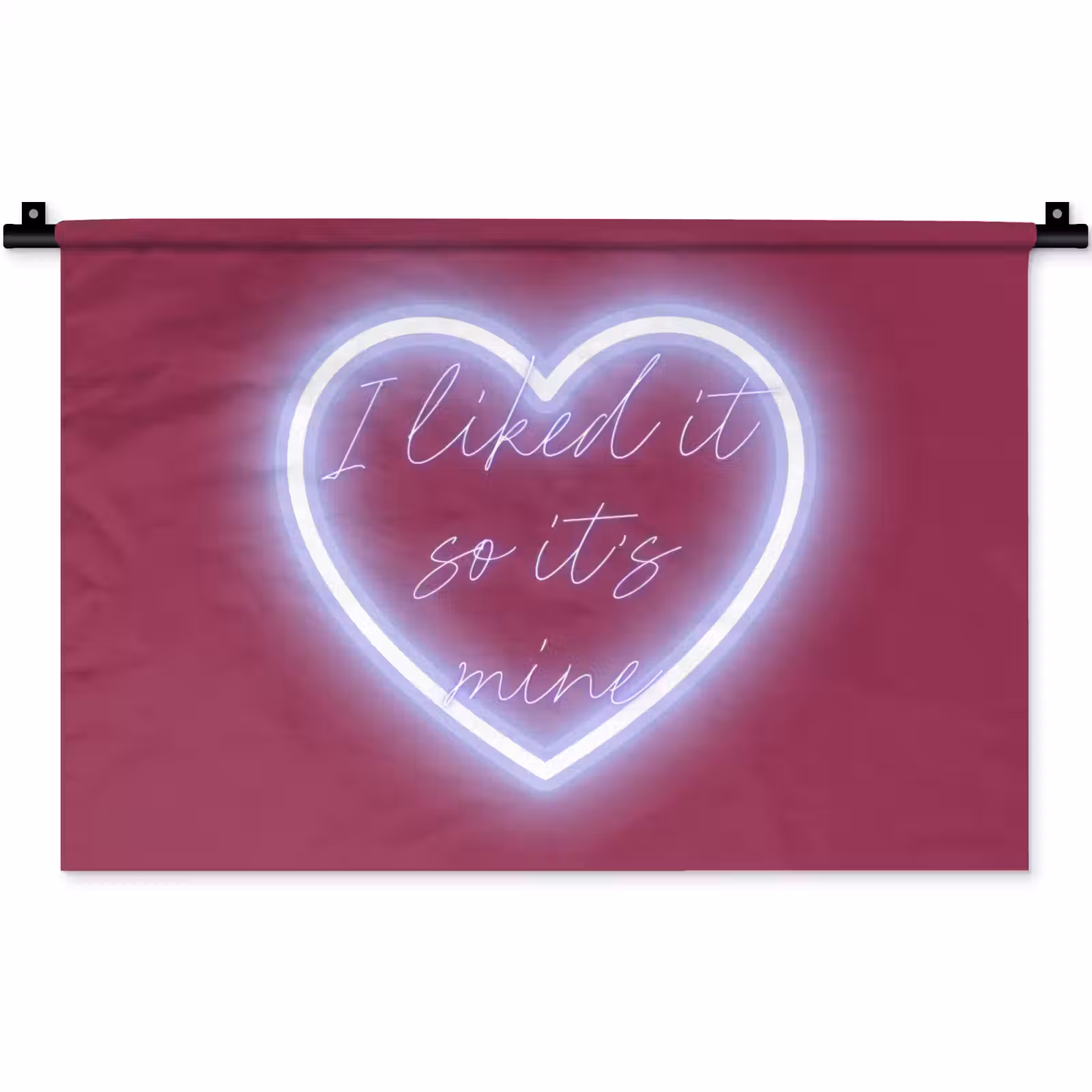 Wandkleed - I liked it so it's mine - Neon hart - Roze — 1
