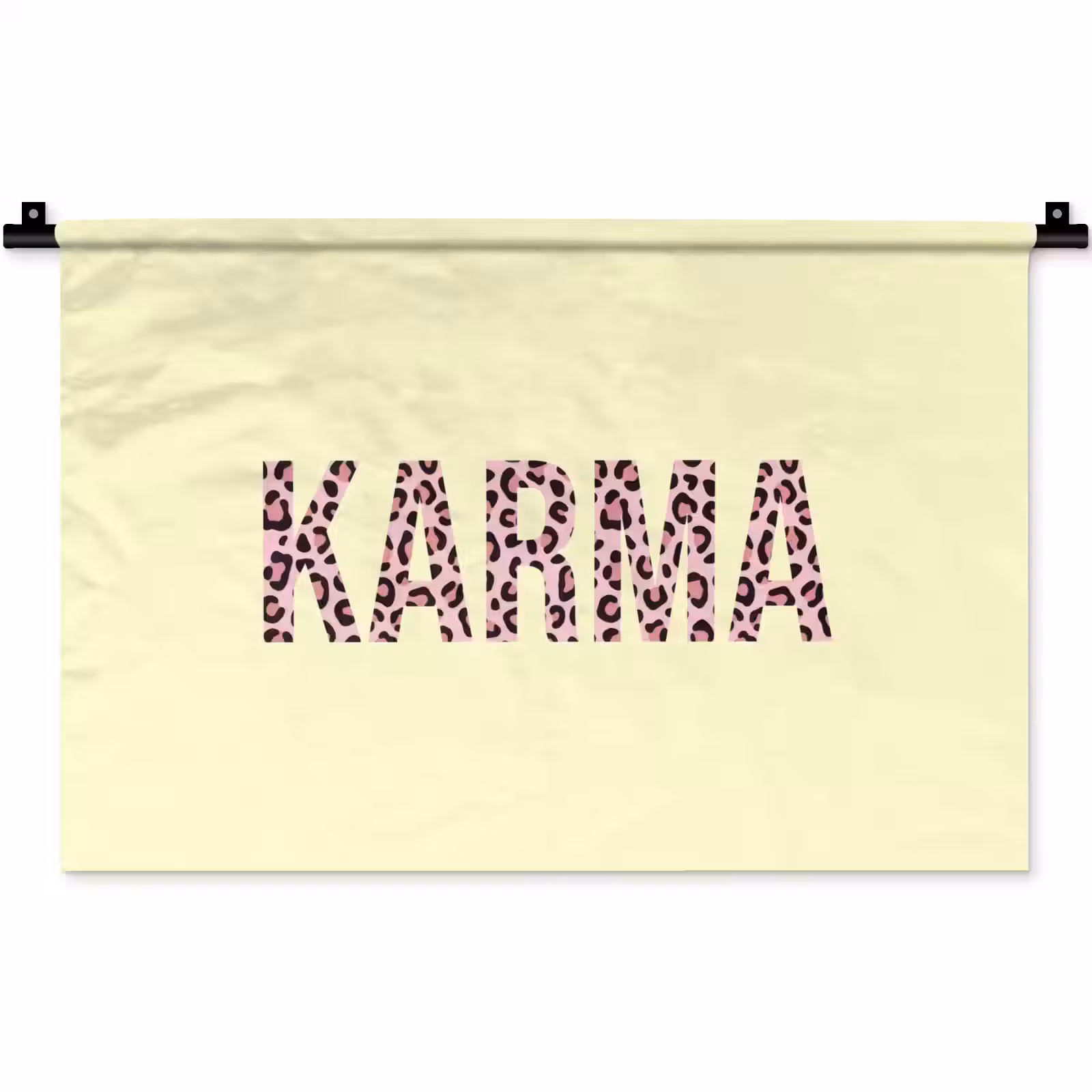 Wandkleed - Karma - Luipaardprint - Geel — 1