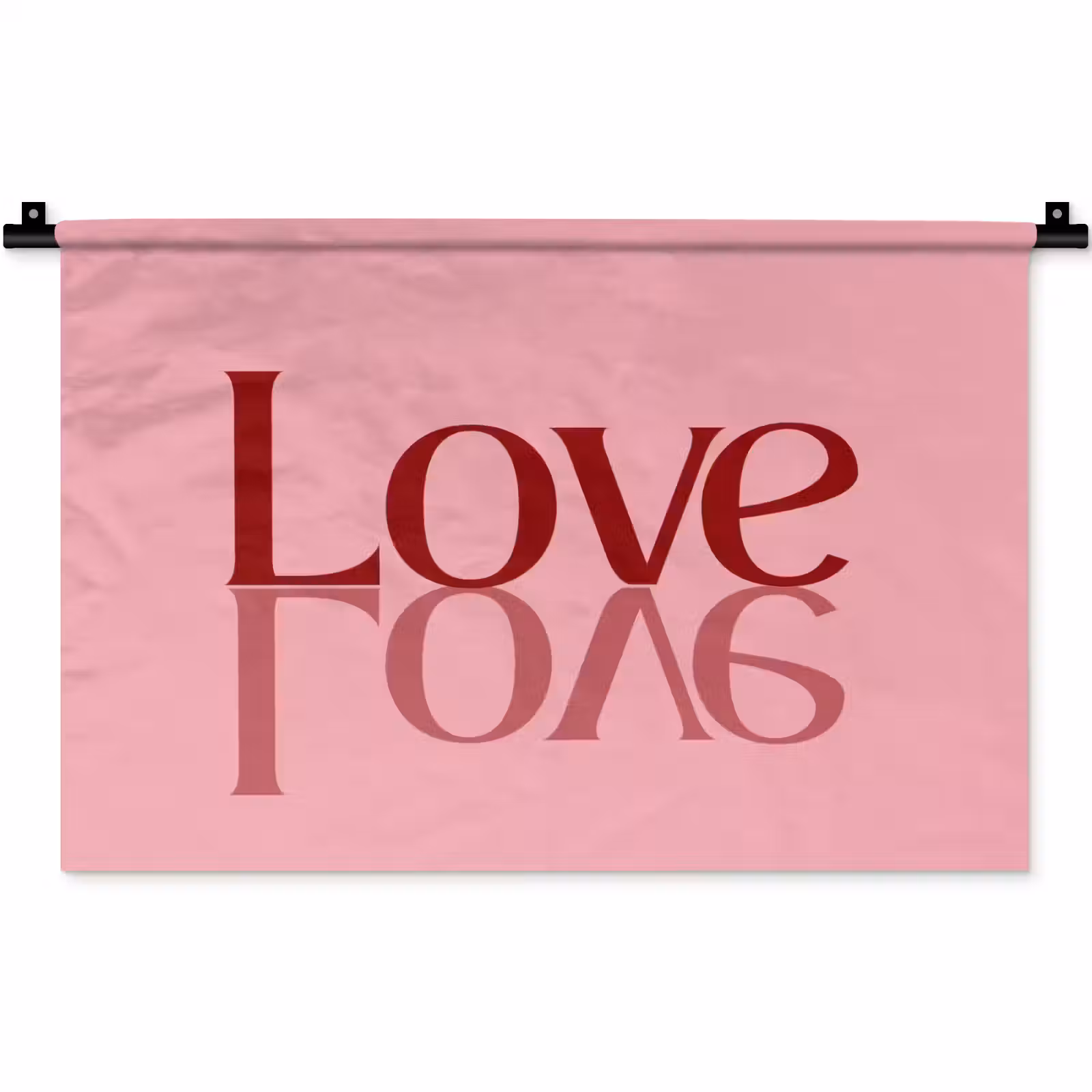 Wandkleed - Love - Roze - Spiegeling — 1
