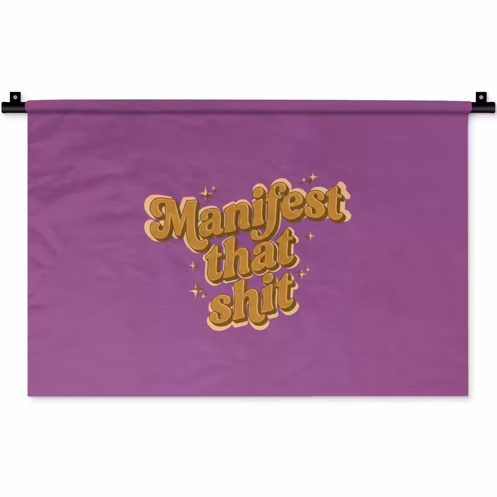 Wandkleed - Manifest that shit - Paars - Glitter — 1