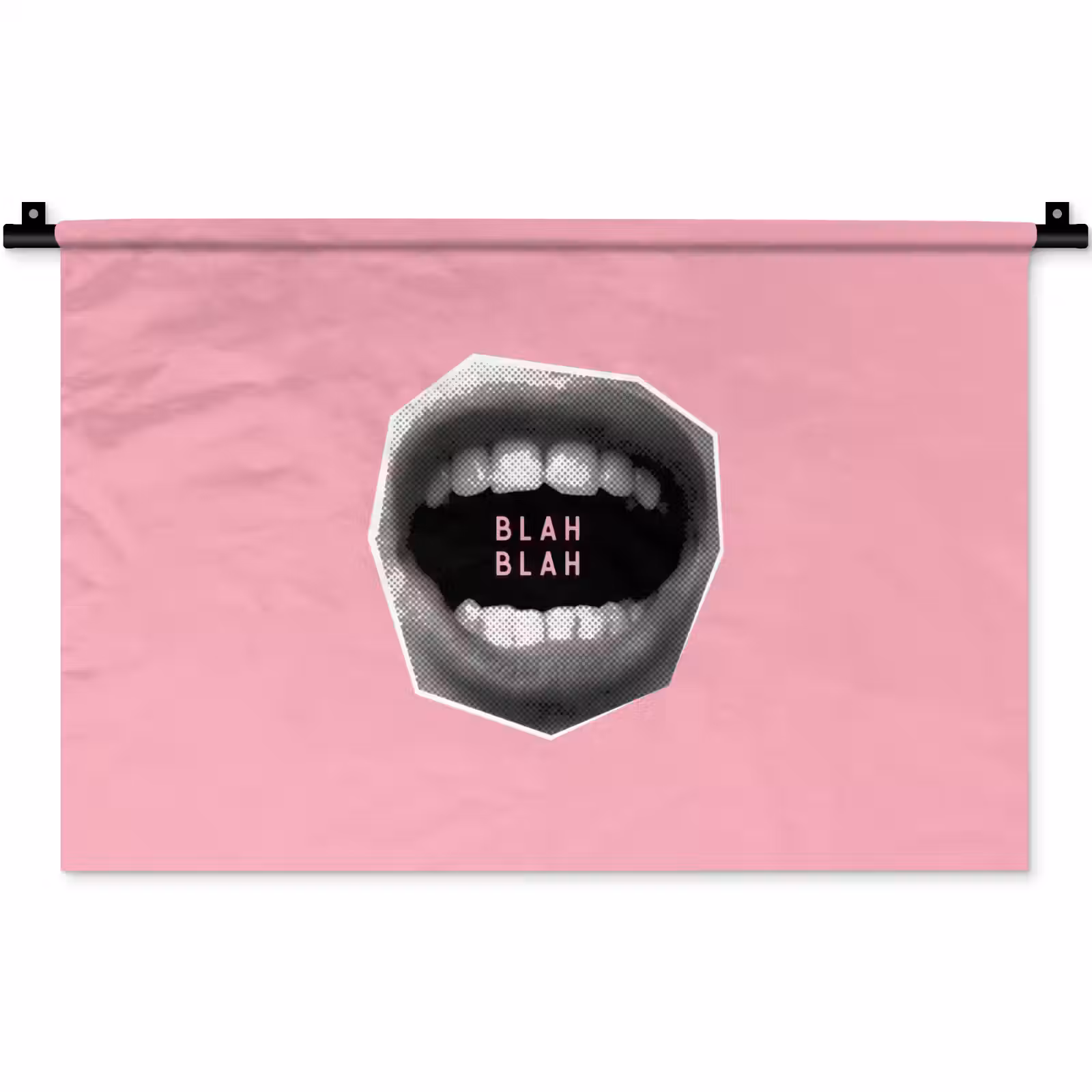 Wandkleed - Mond - BLAH BLAH - Roze — 1