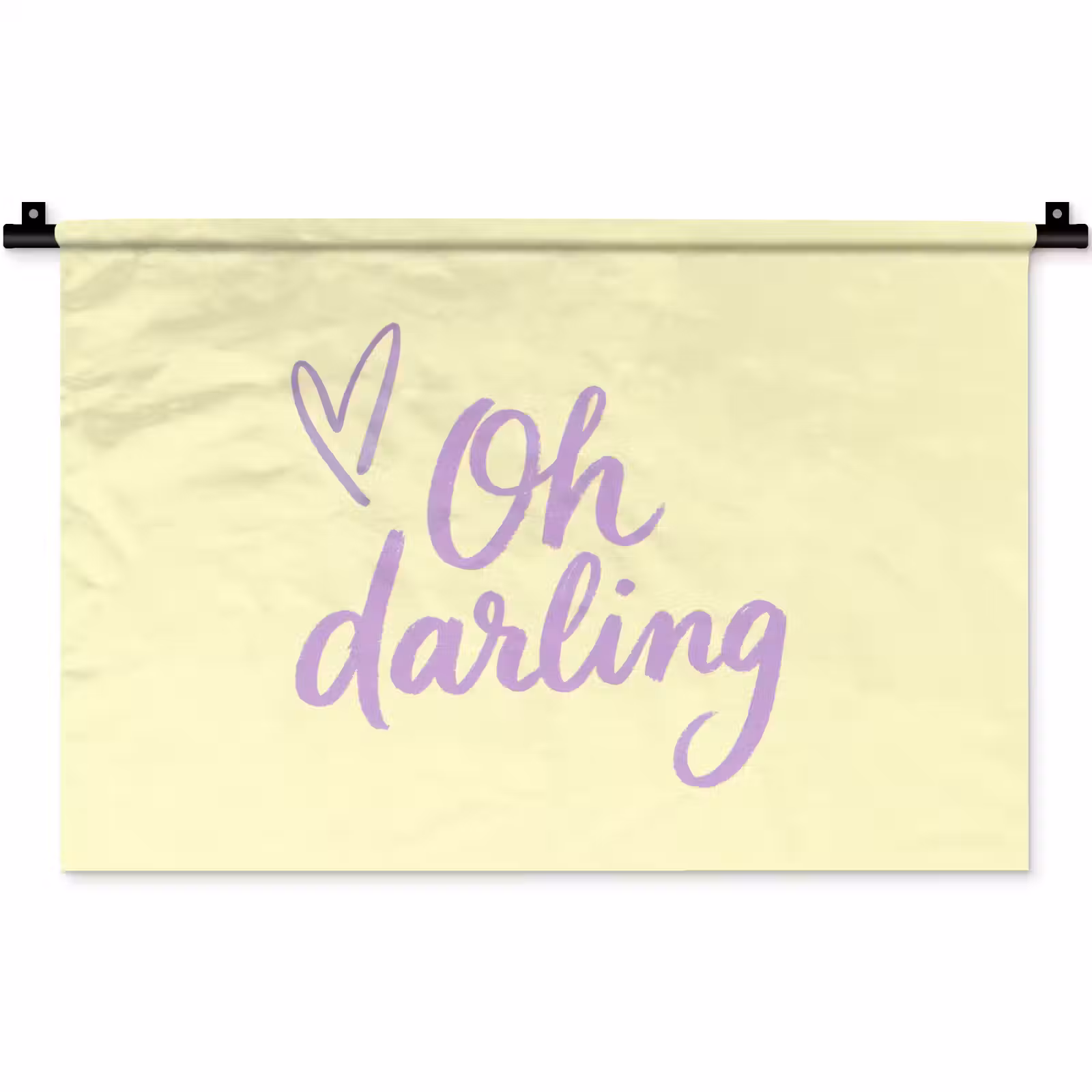 Wandkleed - Oh darling - Geel - Hart — 1