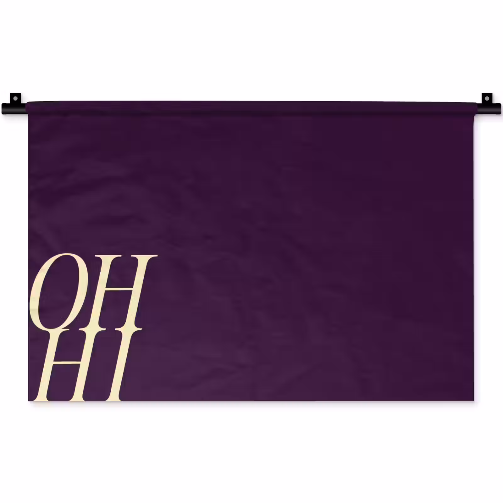 Wandkleed - Oh hi - Paars - Cursief — 1
