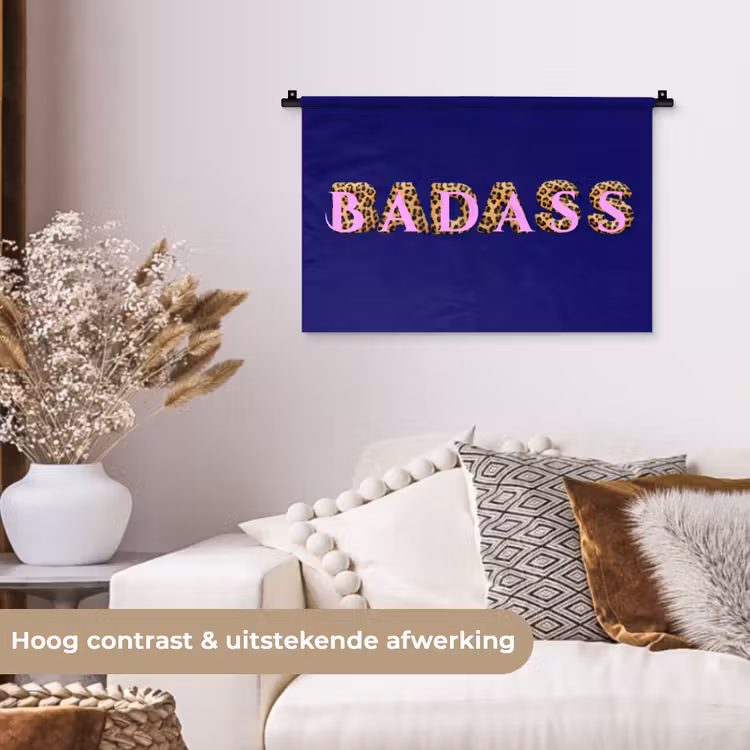 Wandkleed - Badass - Panterpint - Schaduw - Roze — 4