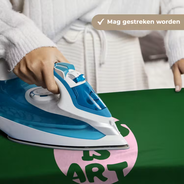 Wandkleed - Cirkel - Roze - Tekst - Art — 6