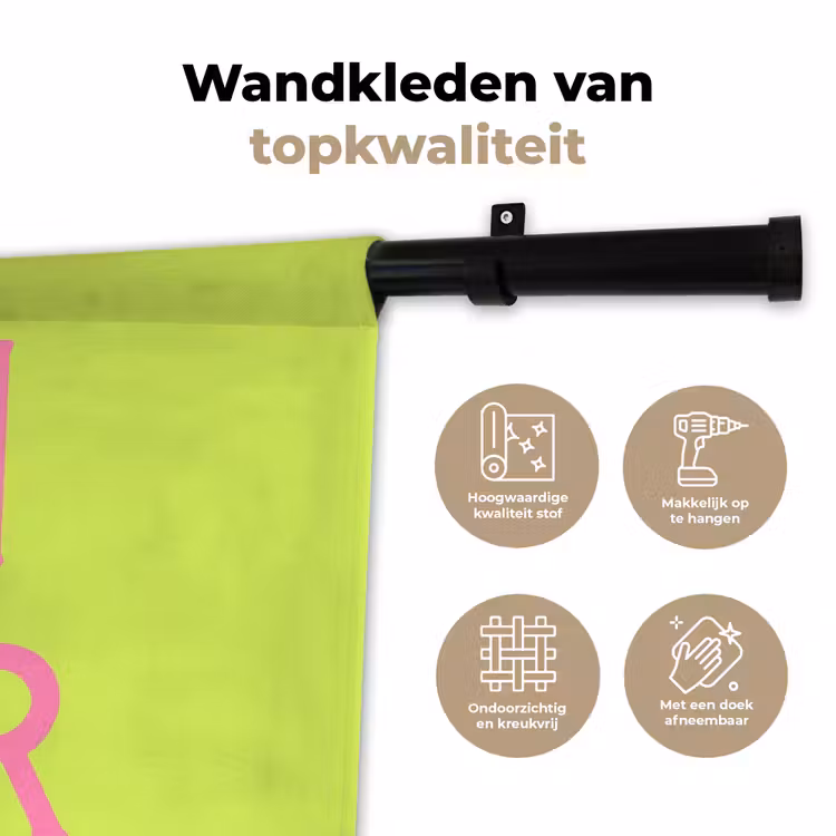 Wandkleed - Groen - Roze bonjour - art-deco — 3