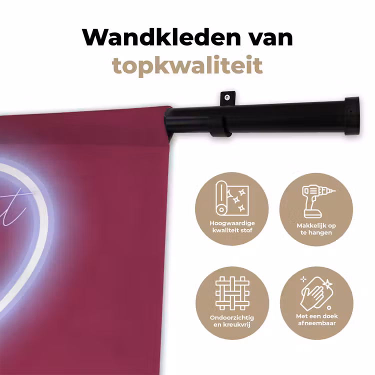 Wandkleed - I liked it so it's mine - Neon hart - Roze — 3