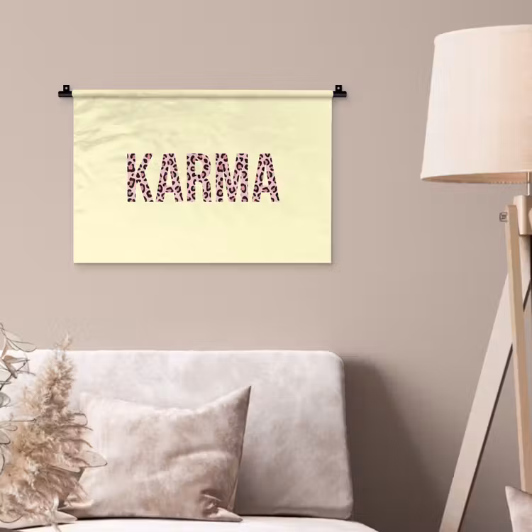 Wandkleed - Karma - Luipaardprint - Geel — 2