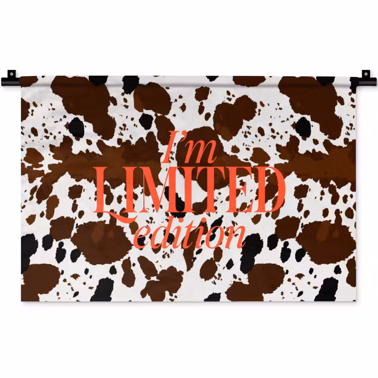 Wandkleed - Koeienprint - Limited edition - Rood — 1