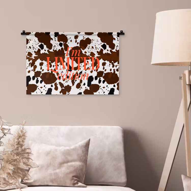 Wandkleed - Koeienprint - Limited edition - Rood — 2