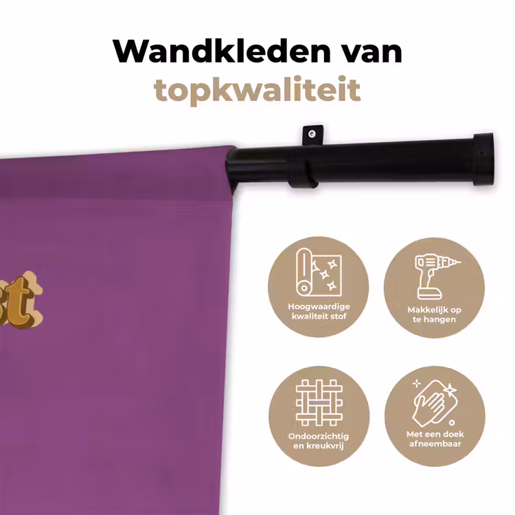 Wandkleed - Manifest that shit - Paars - Glitter — 3