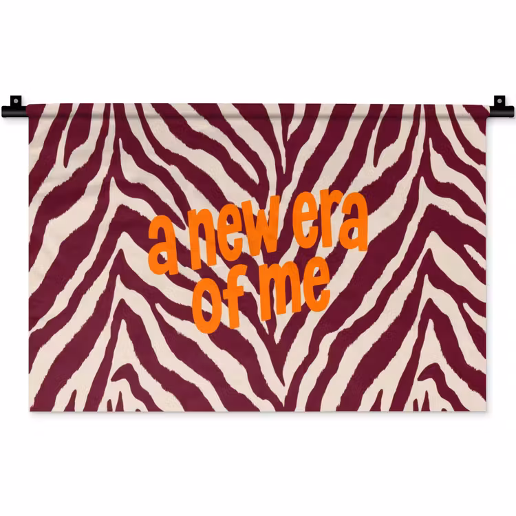 Wandkleed - New era - Bordeaux - Zebraprint — 1