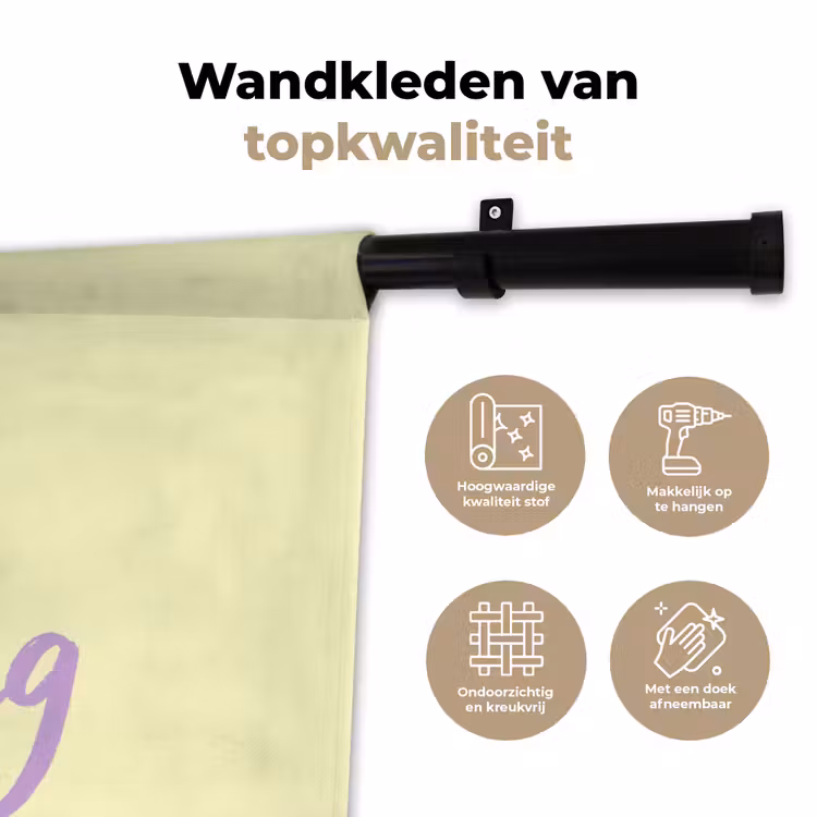 Wandkleed - Oh darling - Geel - Hart — 3